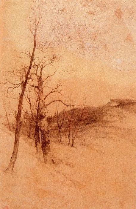 WikiOO.org - Encyclopedia of Fine Arts - Lukisan, Artwork Ovidio Murguía De Castro - Winter Landscape