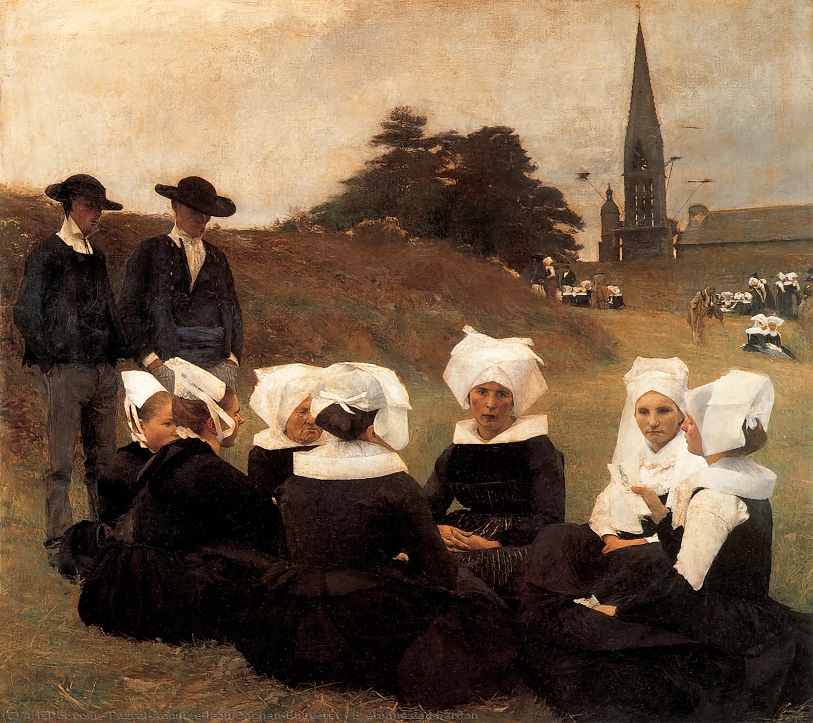 WikiOO.org - Enciklopedija dailės - Tapyba, meno kuriniai Pascal-Adolphe-Jean Dagnan-Bouveret - Breton women in Pardon
