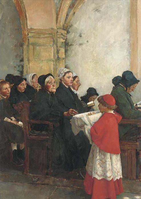 Wikioo.org - Encyklopedia Sztuk Pięknych - Malarstwo, Grafika Pascal-Adolphe-Jean Dagnan-Bouveret - Consecrated bread