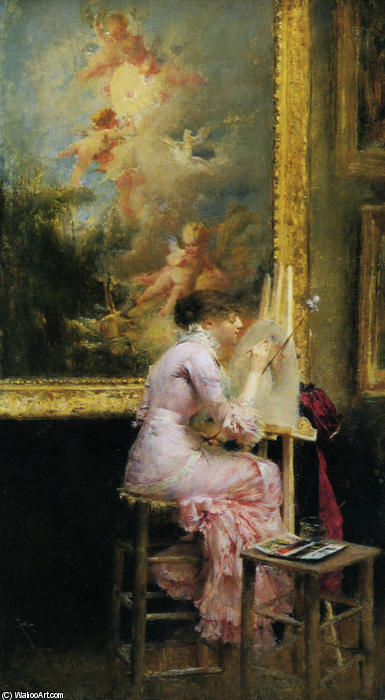 Wikioo.org - The Encyclopedia of Fine Arts - Painting, Artwork by Pascal-Adolphe-Jean Dagnan-Bouveret - The artist in the museum