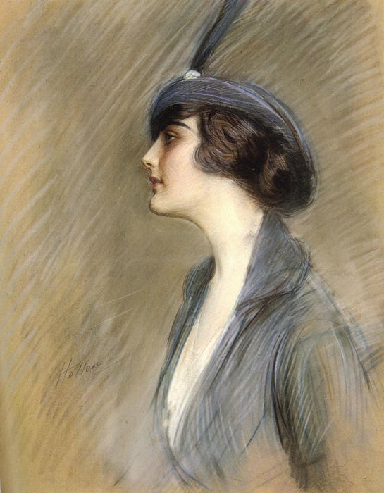 WikiOO.org - Енциклопедія образотворчого мистецтва - Живопис, Картини
 Paul Cesar Helleu - Portrait of Clara Weil