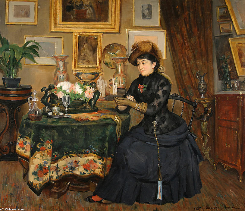 WikiOO.org - Encyclopedia of Fine Arts - Malba, Artwork Paul Charles Chocarne Moreau - Parisian Interior