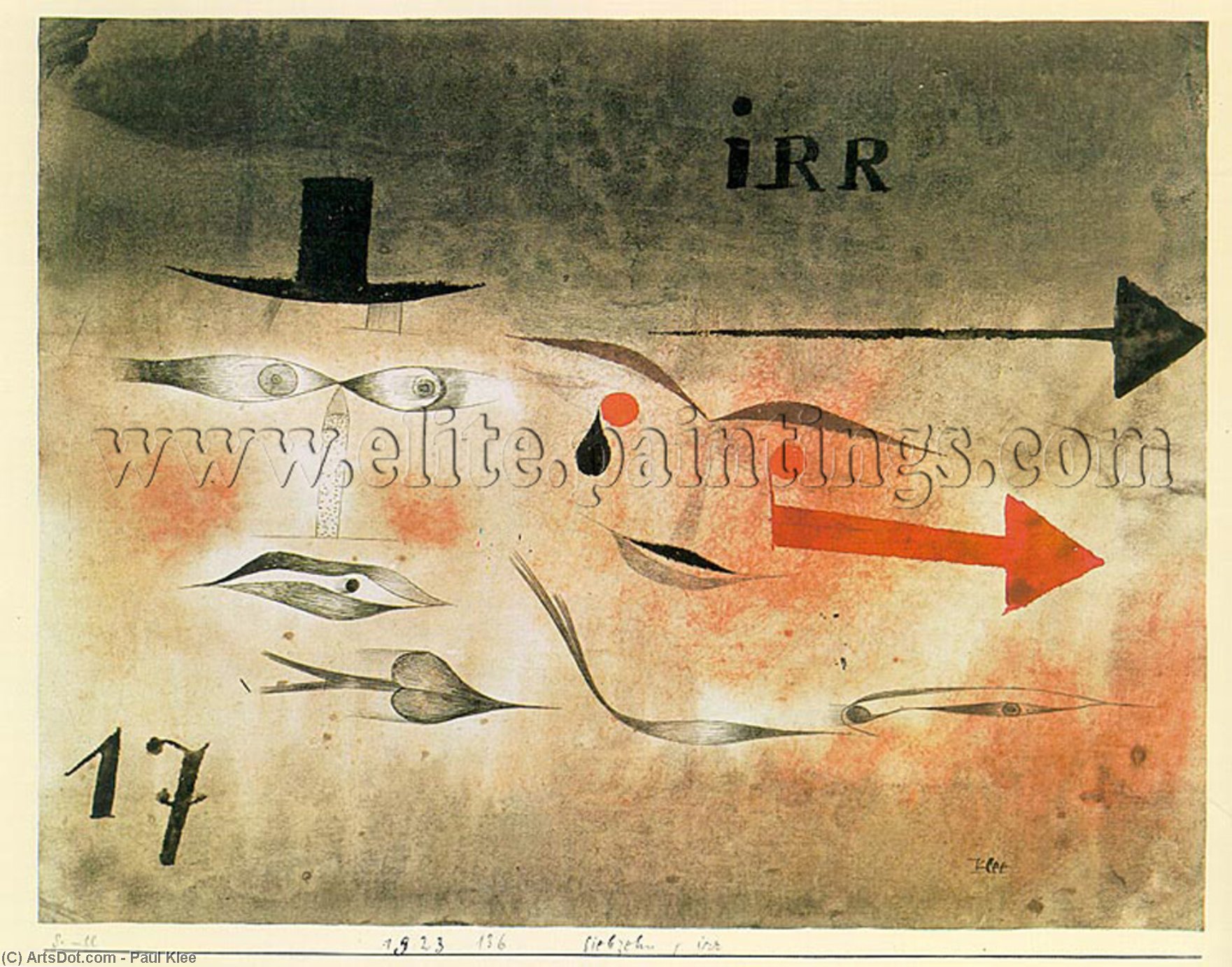Wikioo.org - สารานุกรมวิจิตรศิลป์ - จิตรกรรม Paul Klee - 17 Astray