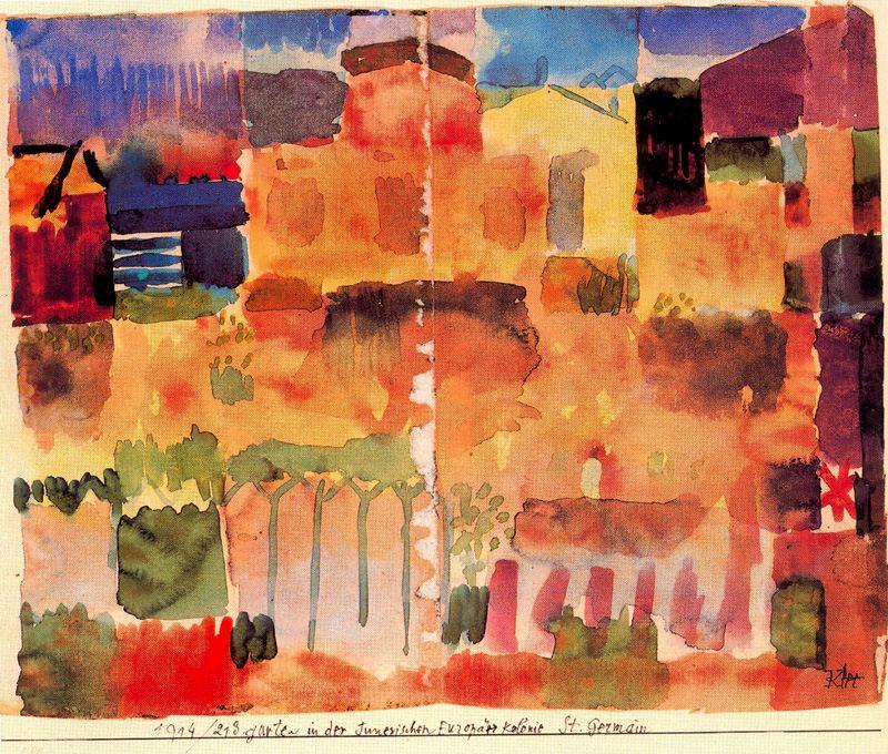 Wikioo.org - The Encyclopedia of Fine Arts - Painting, Artwork by Paul Klee - A garden for Orpheus 1