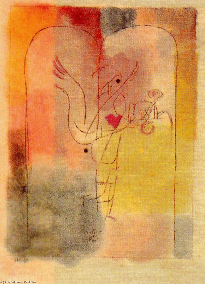 Wikoo.org - موسوعة الفنون الجميلة - اللوحة، العمل الفني Paul Klee - A genius serves a small breakfast