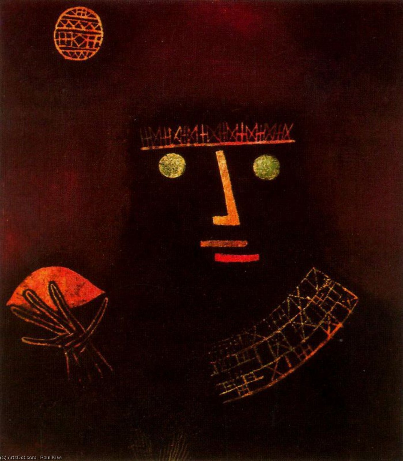 WikiOO.org - Encyclopedia of Fine Arts - Maľba, Artwork Paul Klee - Black prince