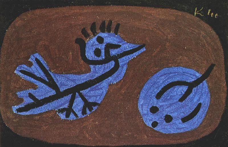 Wikioo.org - Die Enzyklopädie bildender Kunst - Malerei, Kunstwerk von Paul Klee - blau vogel kürbis