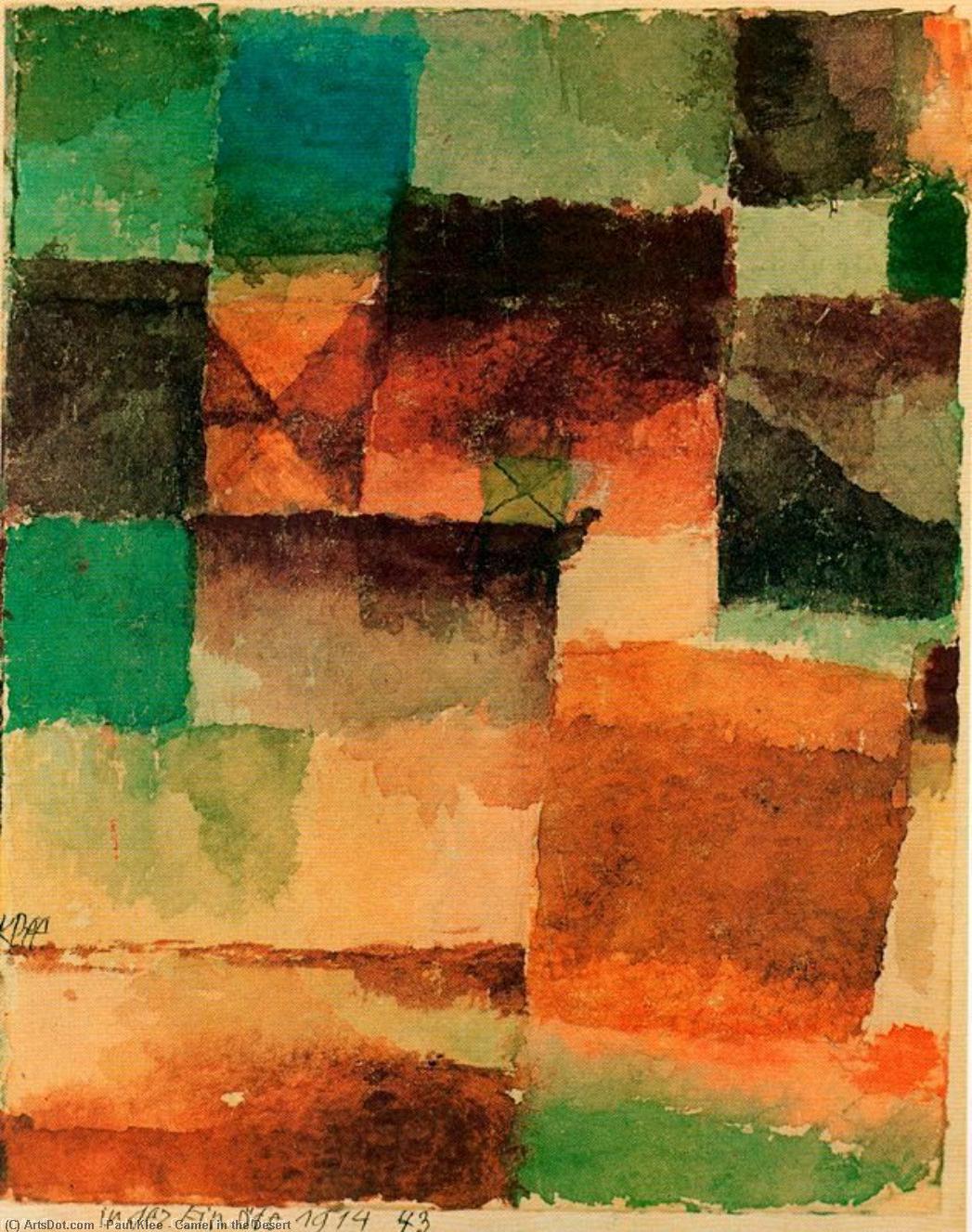 Wikioo.org – La Enciclopedia de las Bellas Artes - Pintura, Obras de arte de Paul Klee - camello en el desierto