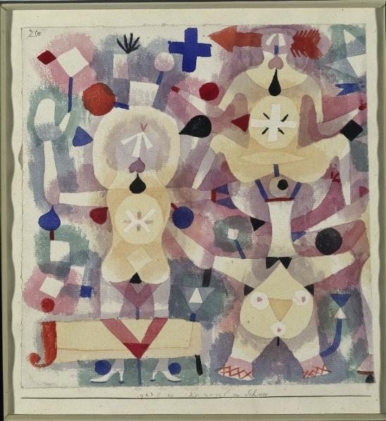 Wikioo.org - The Encyclopedia of Fine Arts - Painting, Artwork by Paul Klee - Carnival in the Snow