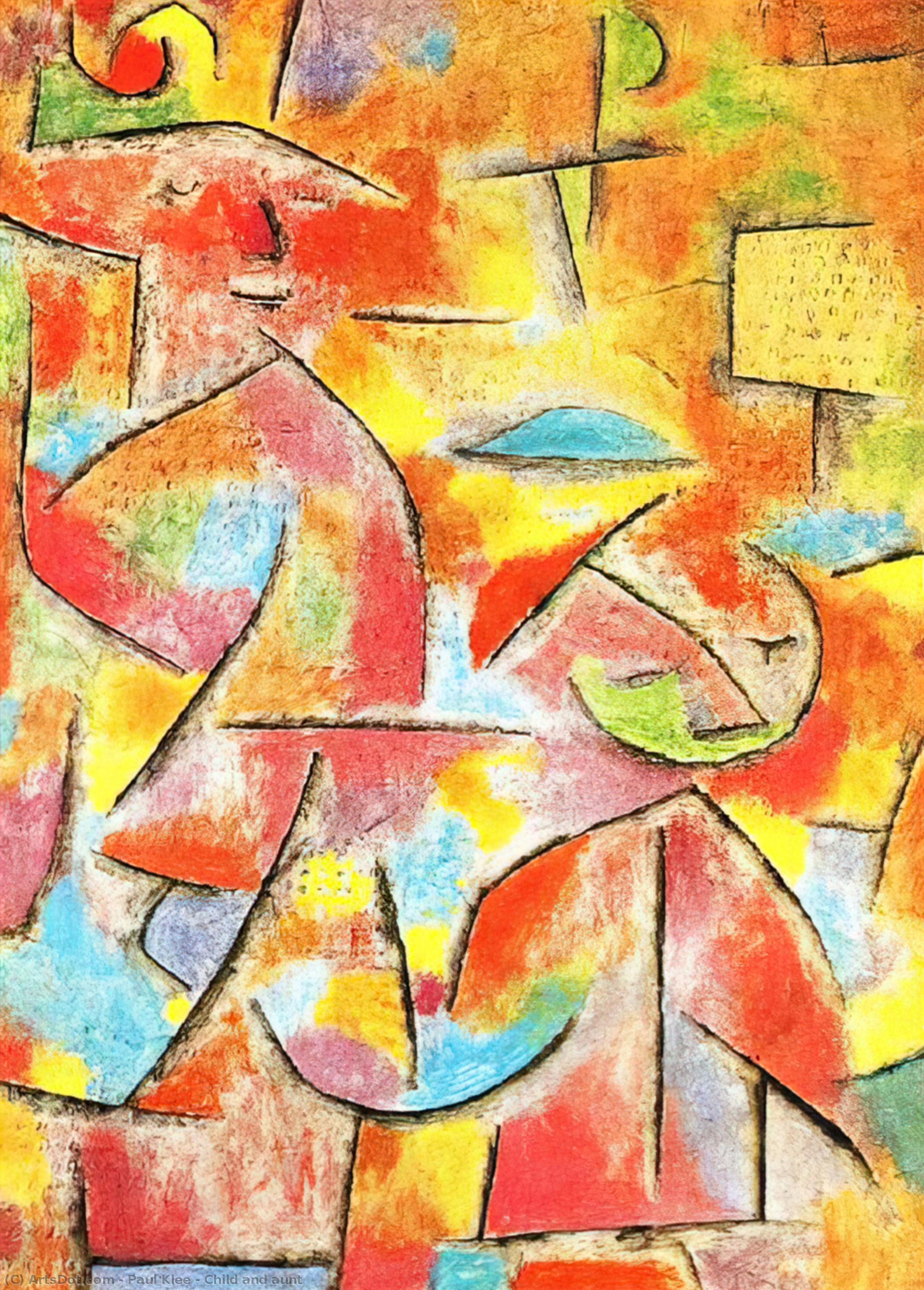 Wikioo.org - Bách khoa toàn thư về mỹ thuật - Vẽ tranh, Tác phẩm nghệ thuật Paul Klee - Child and aunt