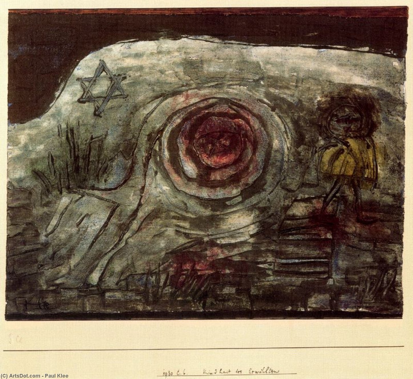 Wikioo.org - Die Enzyklopädie bildender Kunst - Malerei, Kunstwerk von Paul Klee - kindheit von  der  ausgewählt  Eins