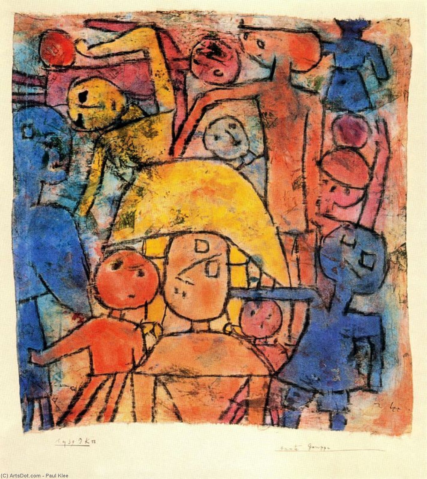 Wikioo.org - Die Enzyklopädie bildender Kunst - Malerei, Kunstwerk von Paul Klee - bunt gruppe