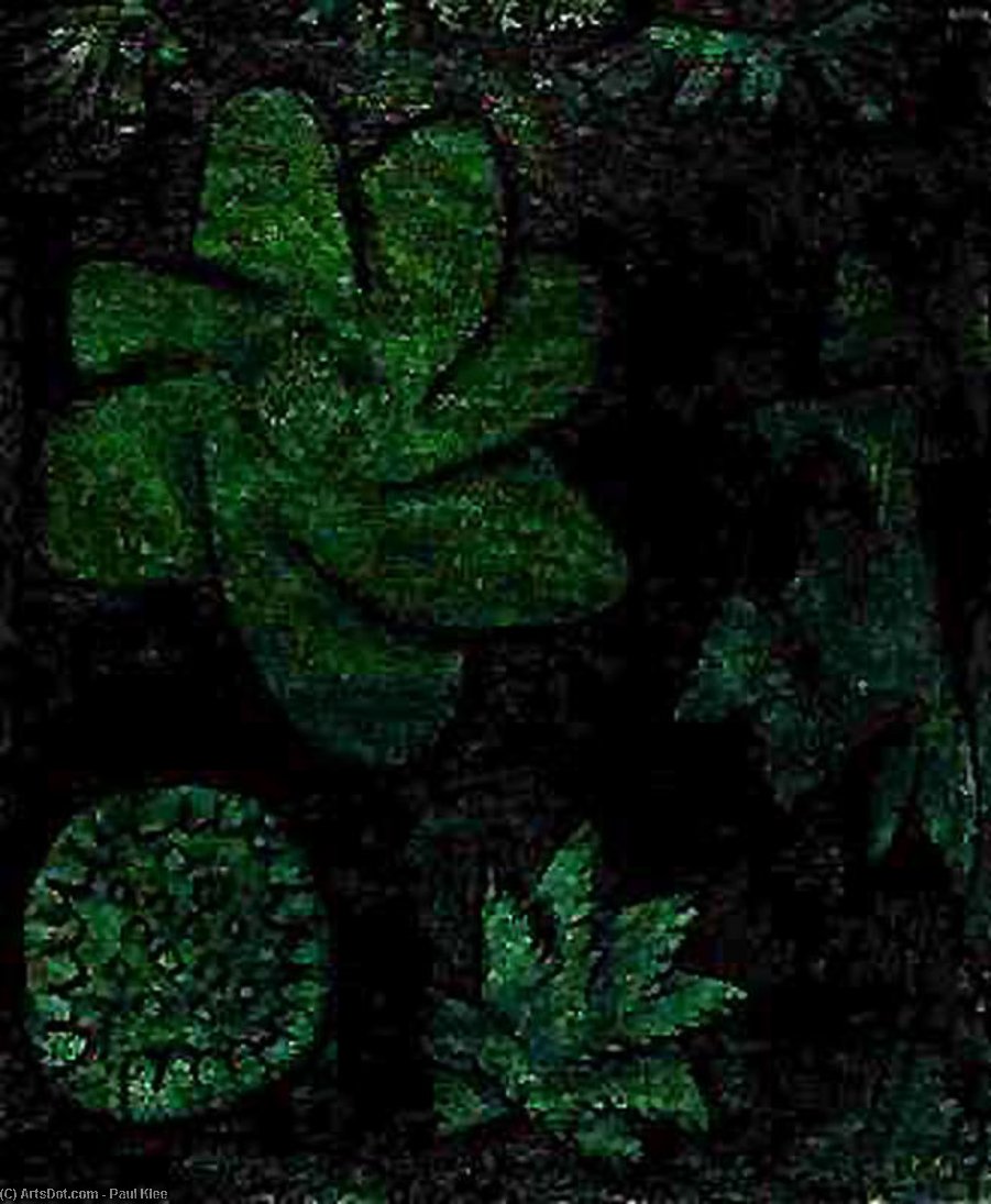 WikiOO.org - دایره المعارف هنرهای زیبا - نقاشی، آثار هنری Paul Klee - Deep in the Forest