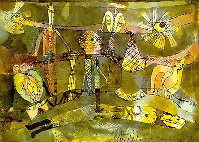 Wikioo.org - The Encyclopedia of Fine Arts - Painting, Artwork by Paul Klee - End of a Last Act of a Drama