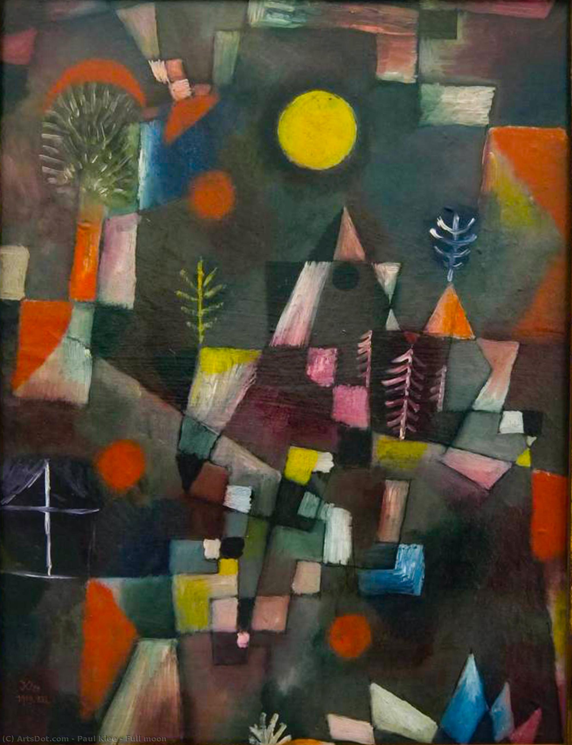 Wikioo.org - The Encyclopedia of Fine Arts - Painting, Artwork by Paul Klee - Full moon