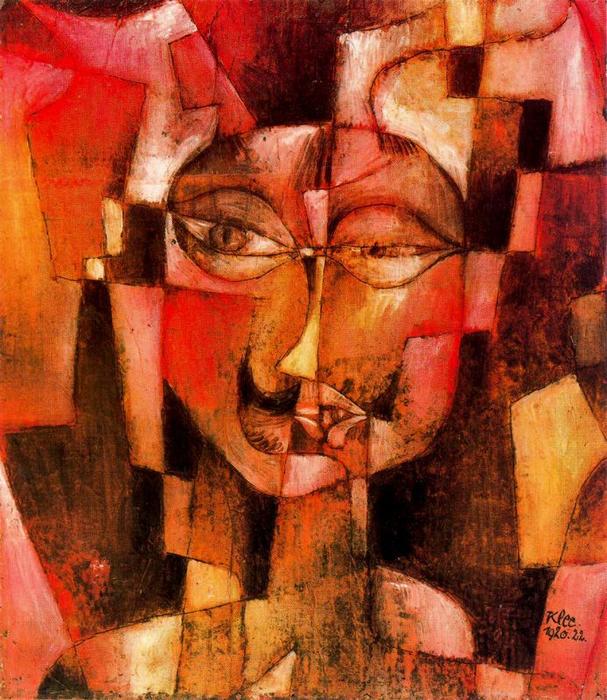 Wikioo.org - The Encyclopedia of Fine Arts - Painting, Artwork by Paul Klee - German head with mustache