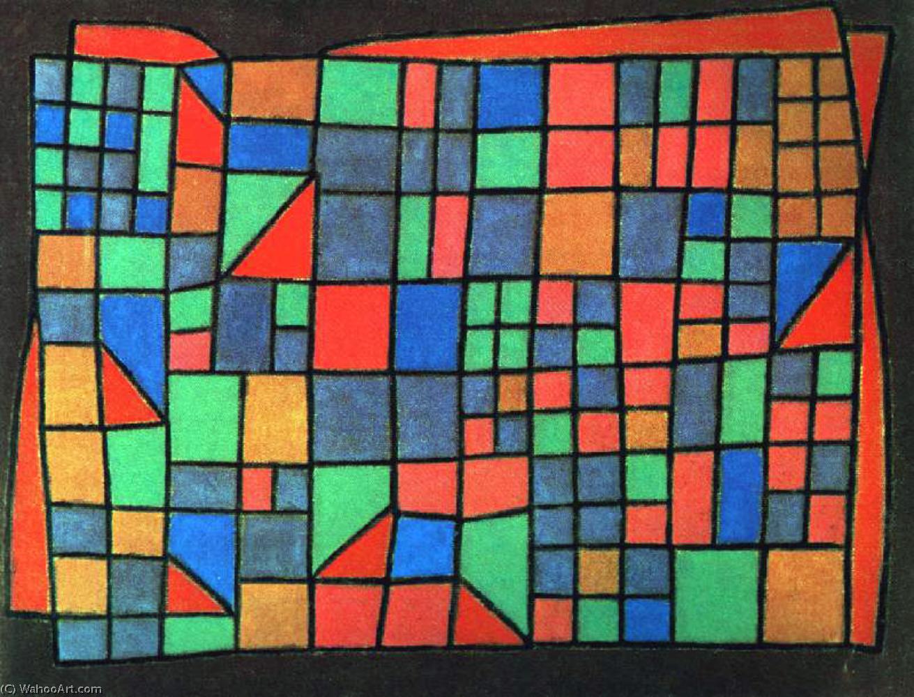 Wikioo.org - The Encyclopedia of Fine Arts - Painting, Artwork by Paul Klee - Glass Facade