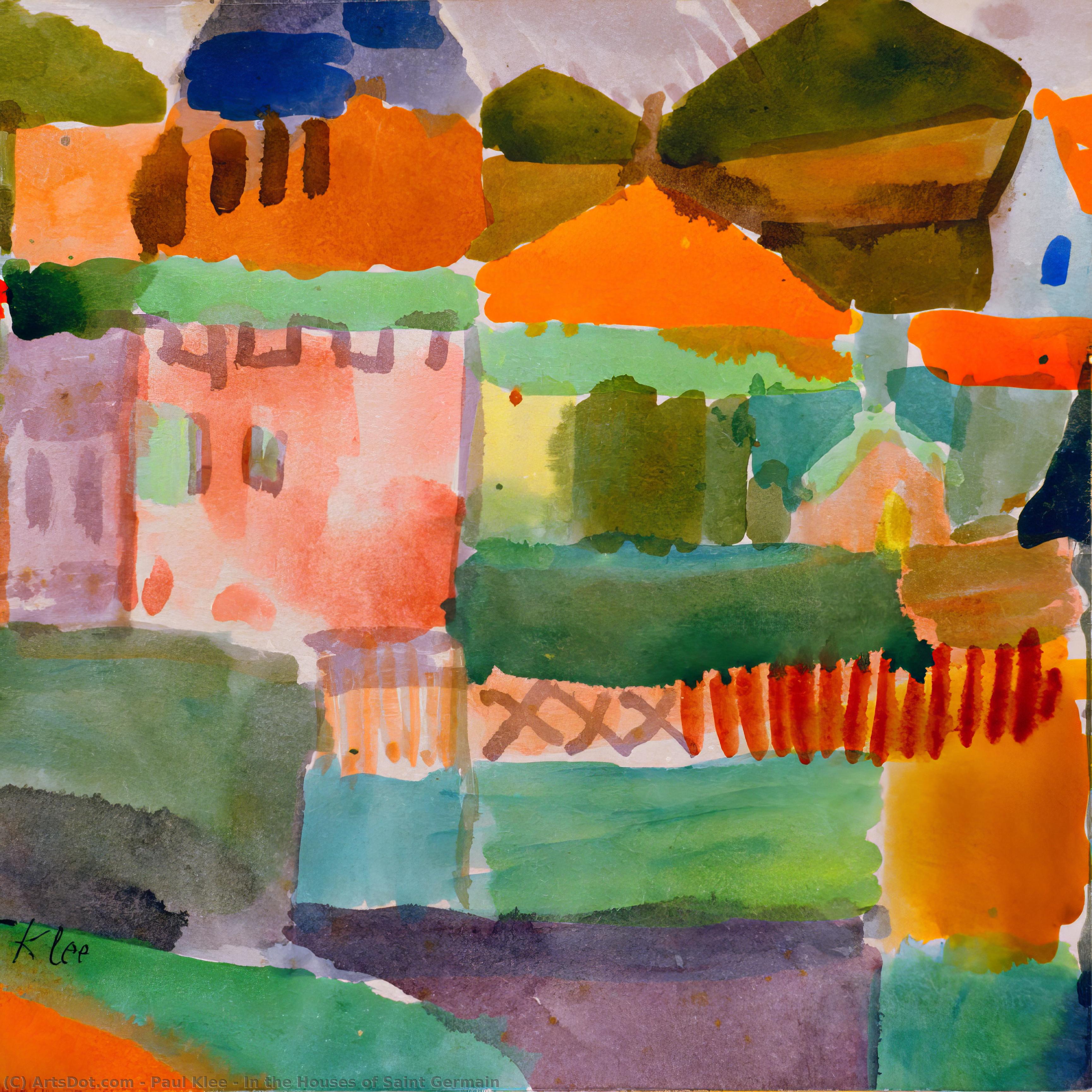 Wikioo.org - The Encyclopedia of Fine Arts - Painting, Artwork by Paul Klee - In the Houses of Saint Germain
