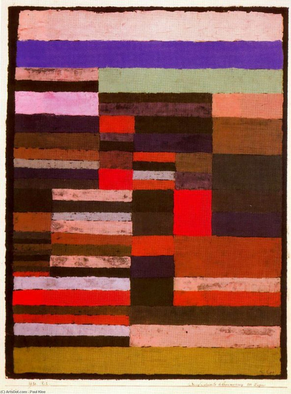 Wikioo.org - The Encyclopedia of Fine Arts - Painting, Artwork by Paul Klee - Individual measurement of the height of the layers