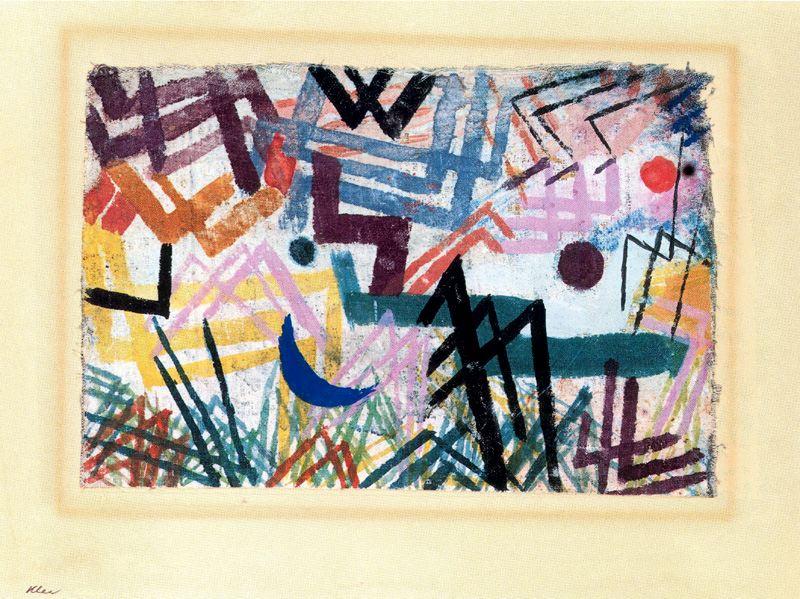 WikiOO.org – 美術百科全書 - 繪畫，作品 Paul Klee - 部队在莱赫RIBER景观相互