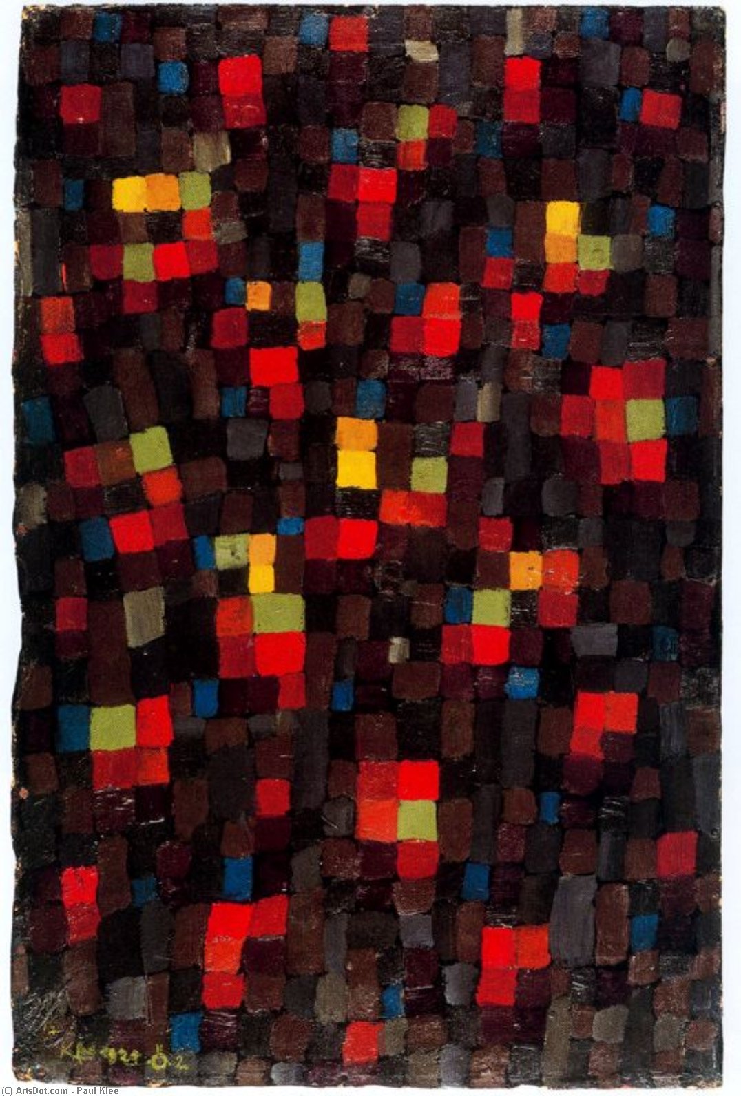 Wikioo.org – La Enciclopedia de las Bellas Artes - Pintura, Obras de arte de Paul Klee - Al igual que un cristal de la ventana