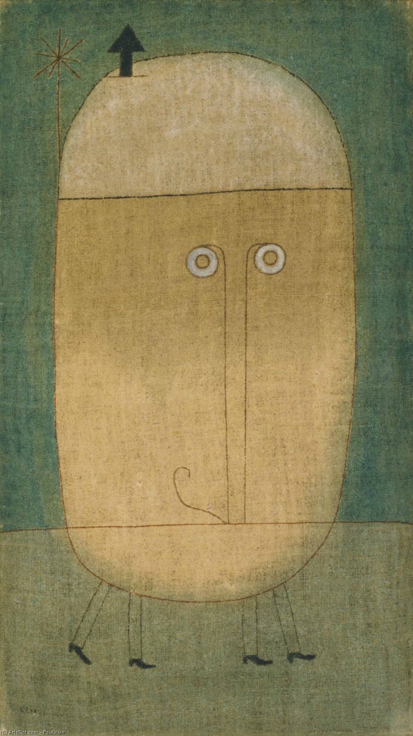 WikiOO.org - 백과 사전 - 회화, 삽화 Paul Klee - Mask of Fear