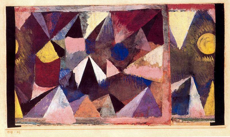 Wikioo.org - The Encyclopedia of Fine Arts - Painting, Artwork by Paul Klee - Mountain Landscape