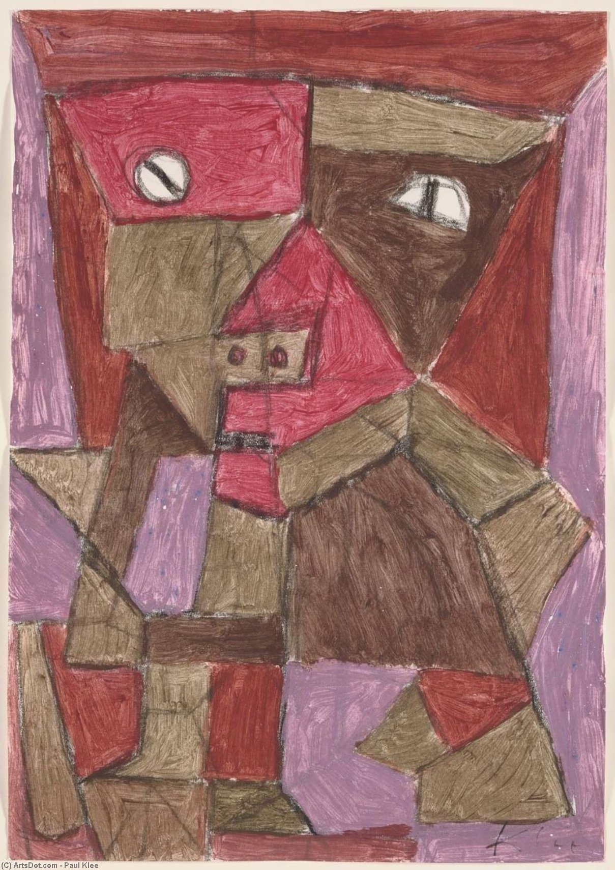 WikiOO.org - Encyclopedia of Fine Arts - Maleri, Artwork Paul Klee - Nomad Mother