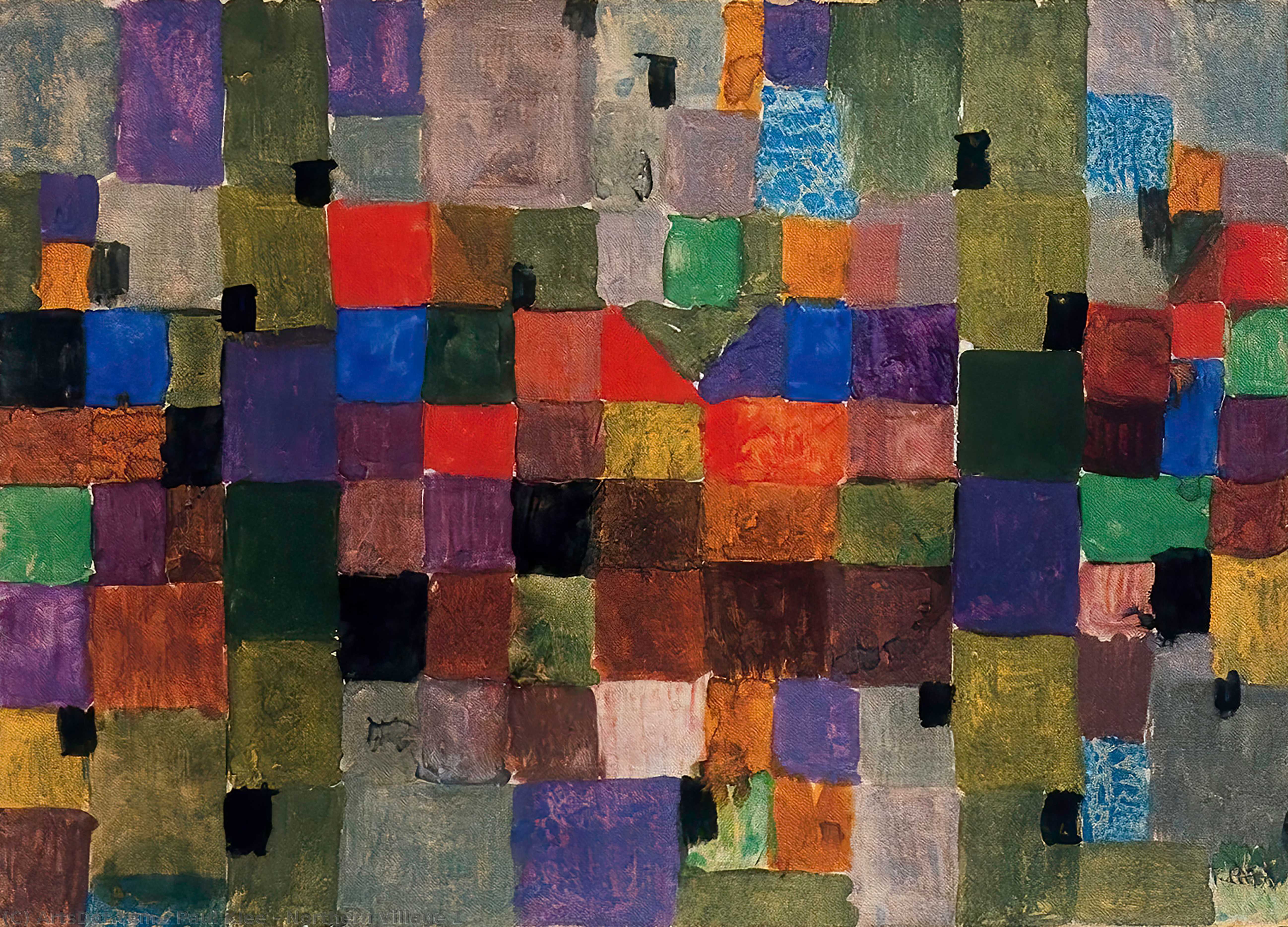 WikiOO.org - Encyclopedia of Fine Arts - Maleri, Artwork Paul Klee - Northern Village 1