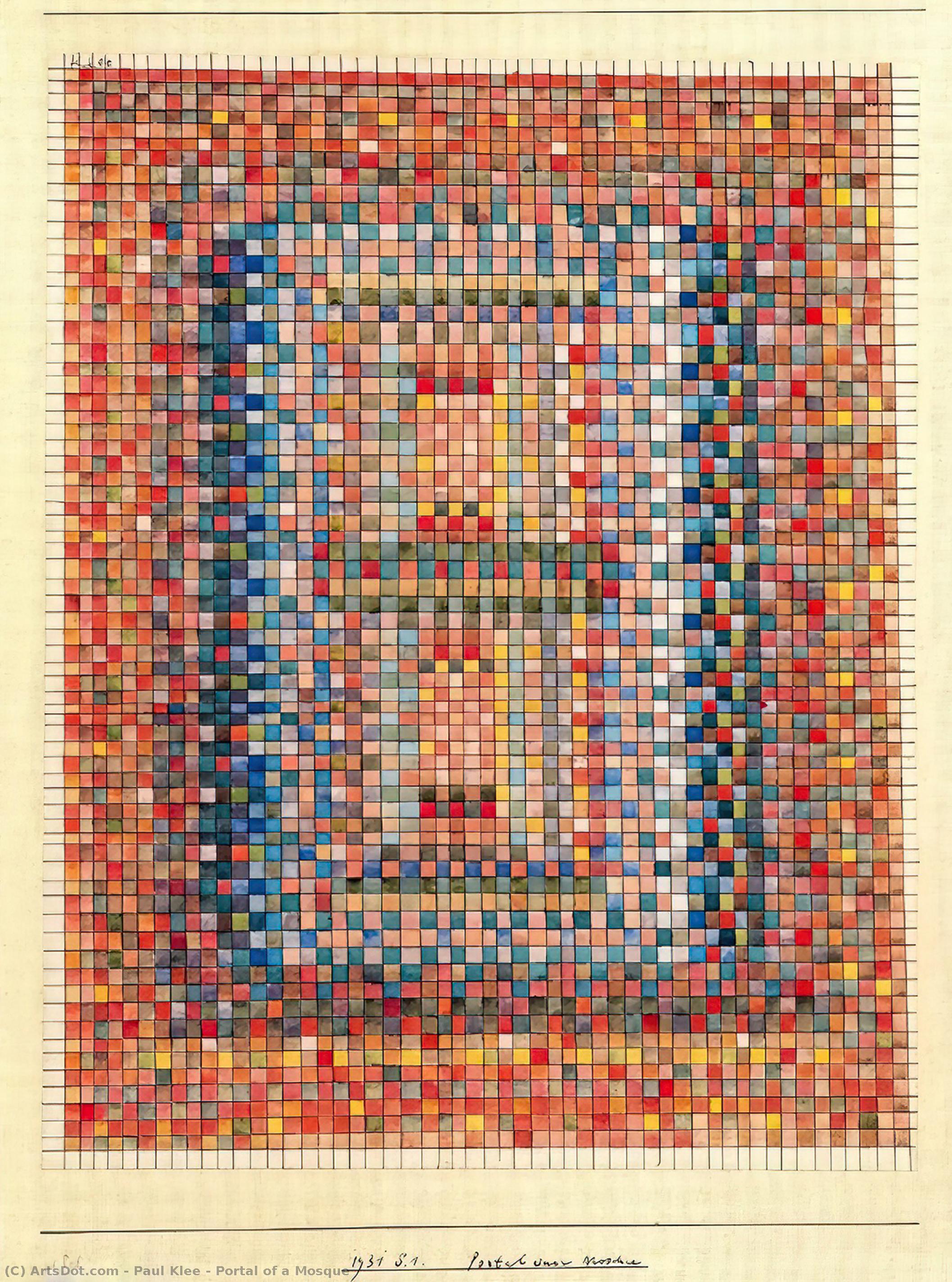 WikiOO.org - Encyclopedia of Fine Arts - Maleri, Artwork Paul Klee - Portal of a Mosque