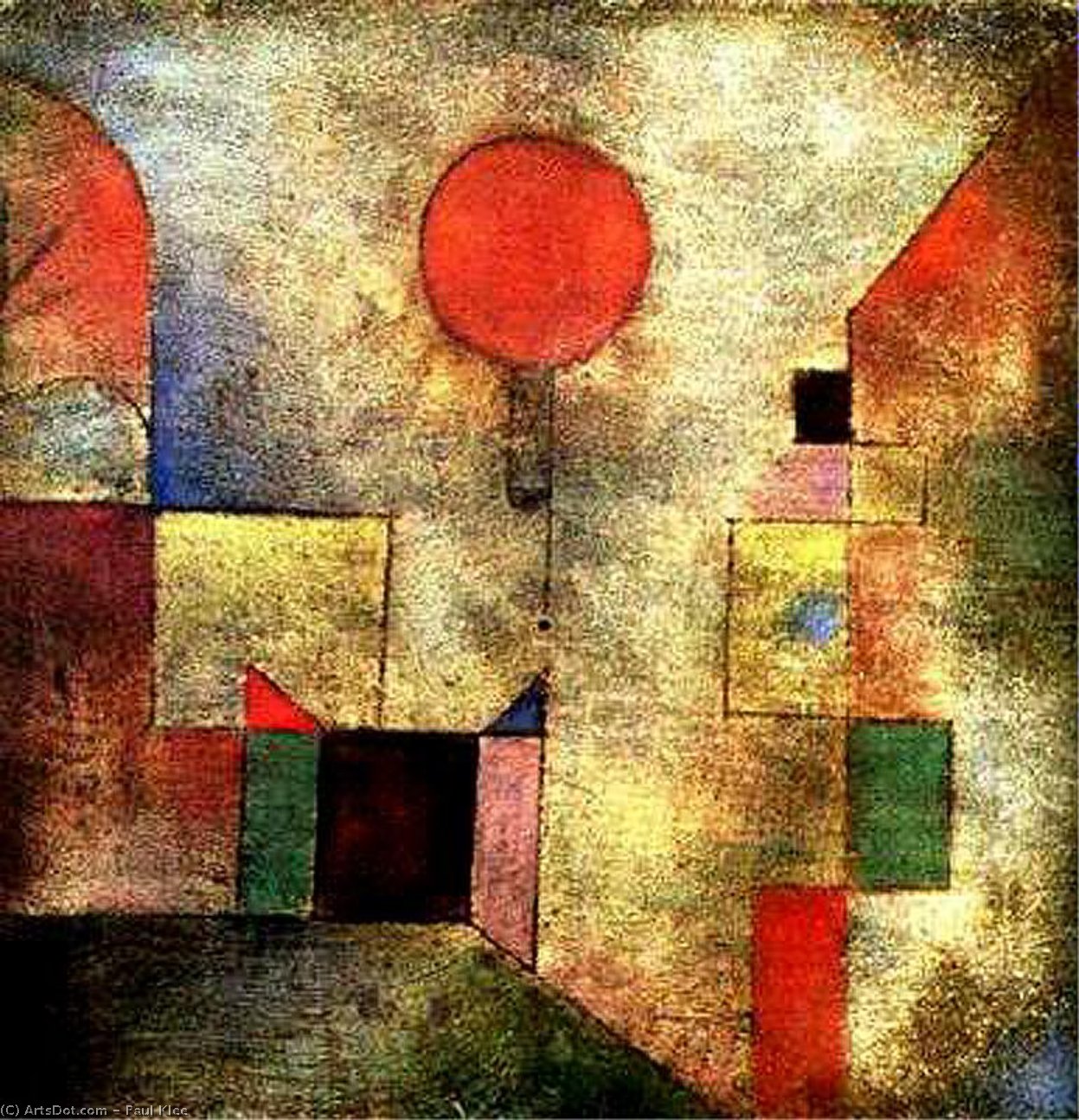 Wikioo.org - The Encyclopedia of Fine Arts - Painting, Artwork by Paul Klee - Red Balloon