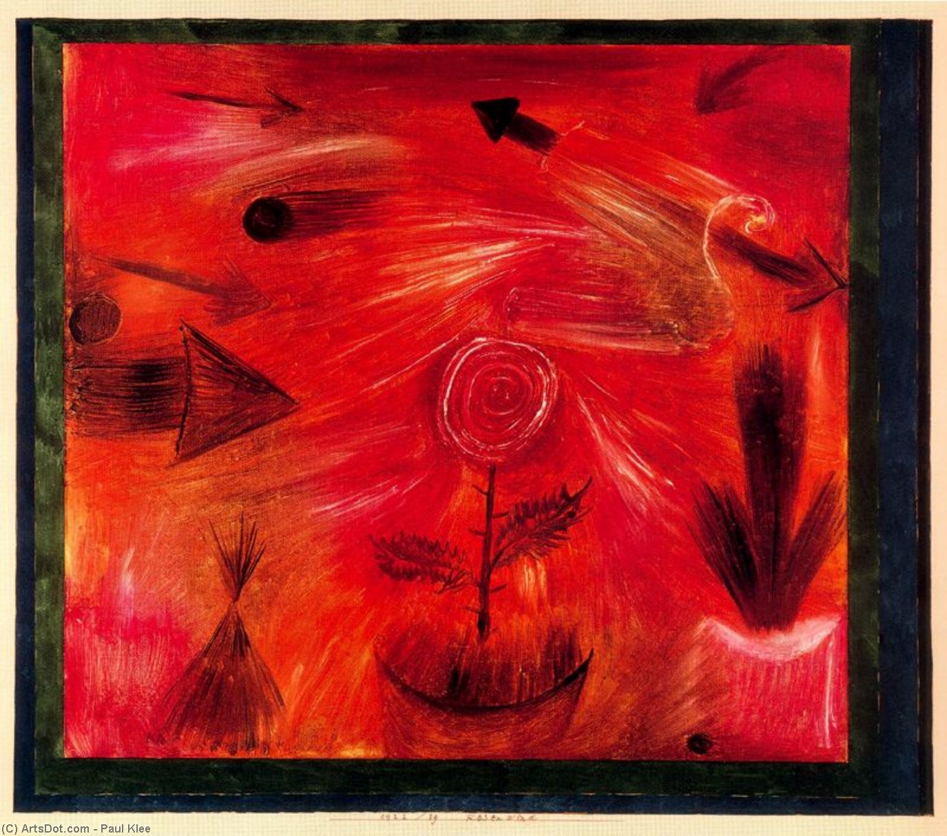 Wikioo.org - The Encyclopedia of Fine Arts - Painting, Artwork by Paul Klee - Rose Wind