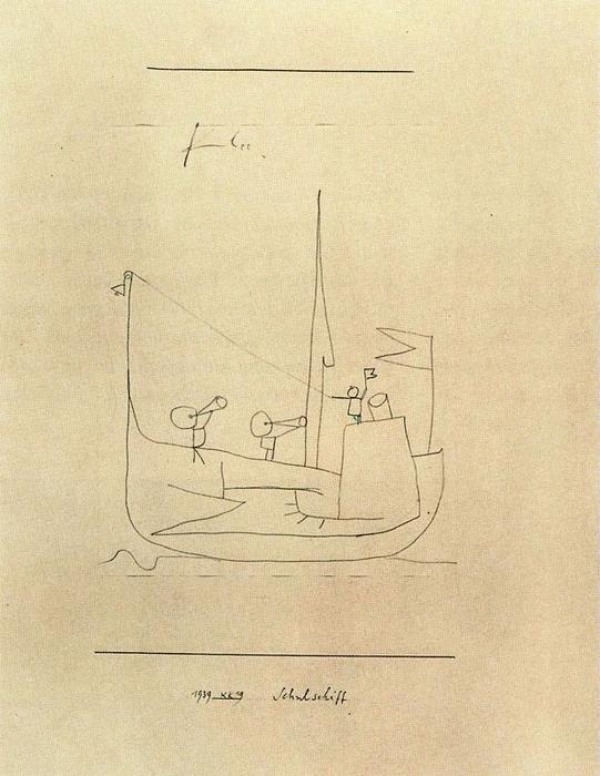 Wikioo.org - สารานุกรมวิจิตรศิลป์ - จิตรกรรม Paul Klee - School boat