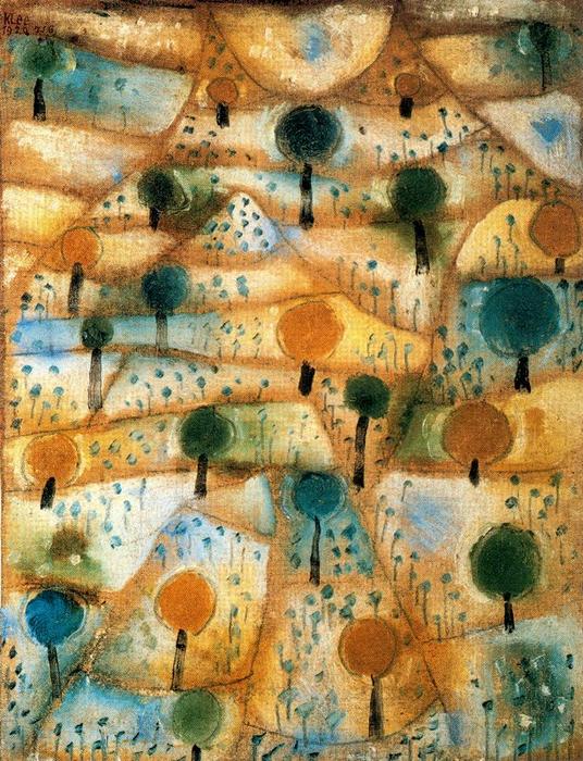 Wikoo.org - موسوعة الفنون الجميلة - اللوحة، العمل الفني Paul Klee - Small Rhythmic Landscape