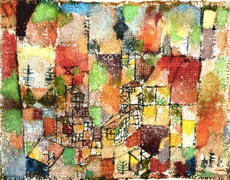 WikiOO.org - Güzel Sanatlar Ansiklopedisi - Resim, Resimler Paul Klee - Two country houses
