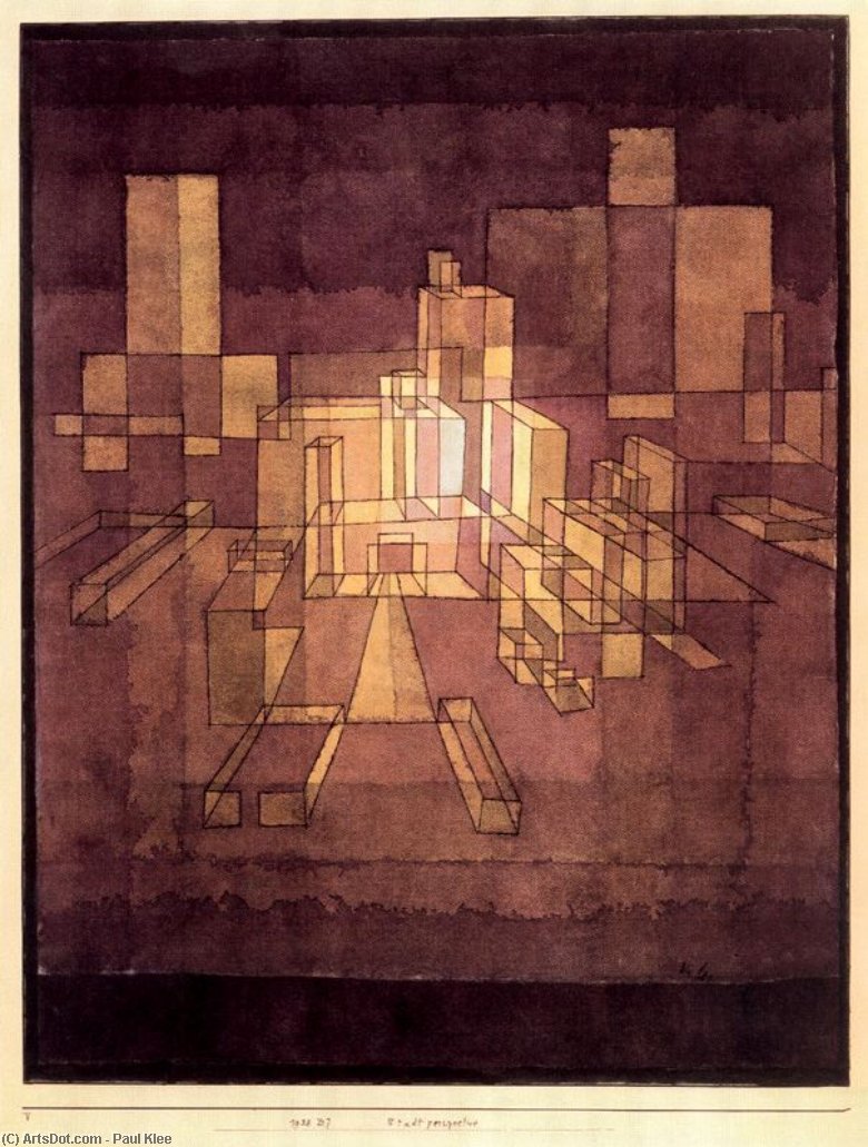 Wikioo.org - Die Enzyklopädie bildender Kunst - Malerei, Kunstwerk von Paul Klee - städtisch perspektive