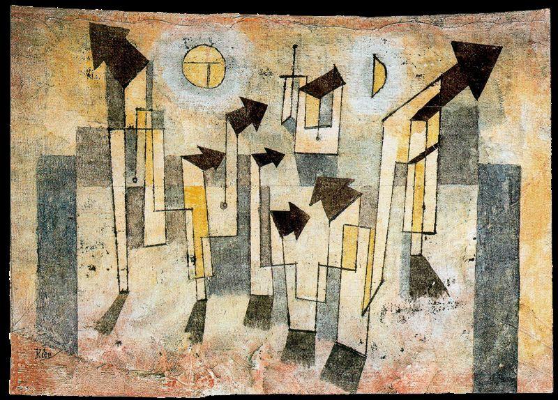 Wikioo.org - The Encyclopedia of Fine Arts - Painting, Artwork by Paul Klee - Wall of the Temple of Nostalgia