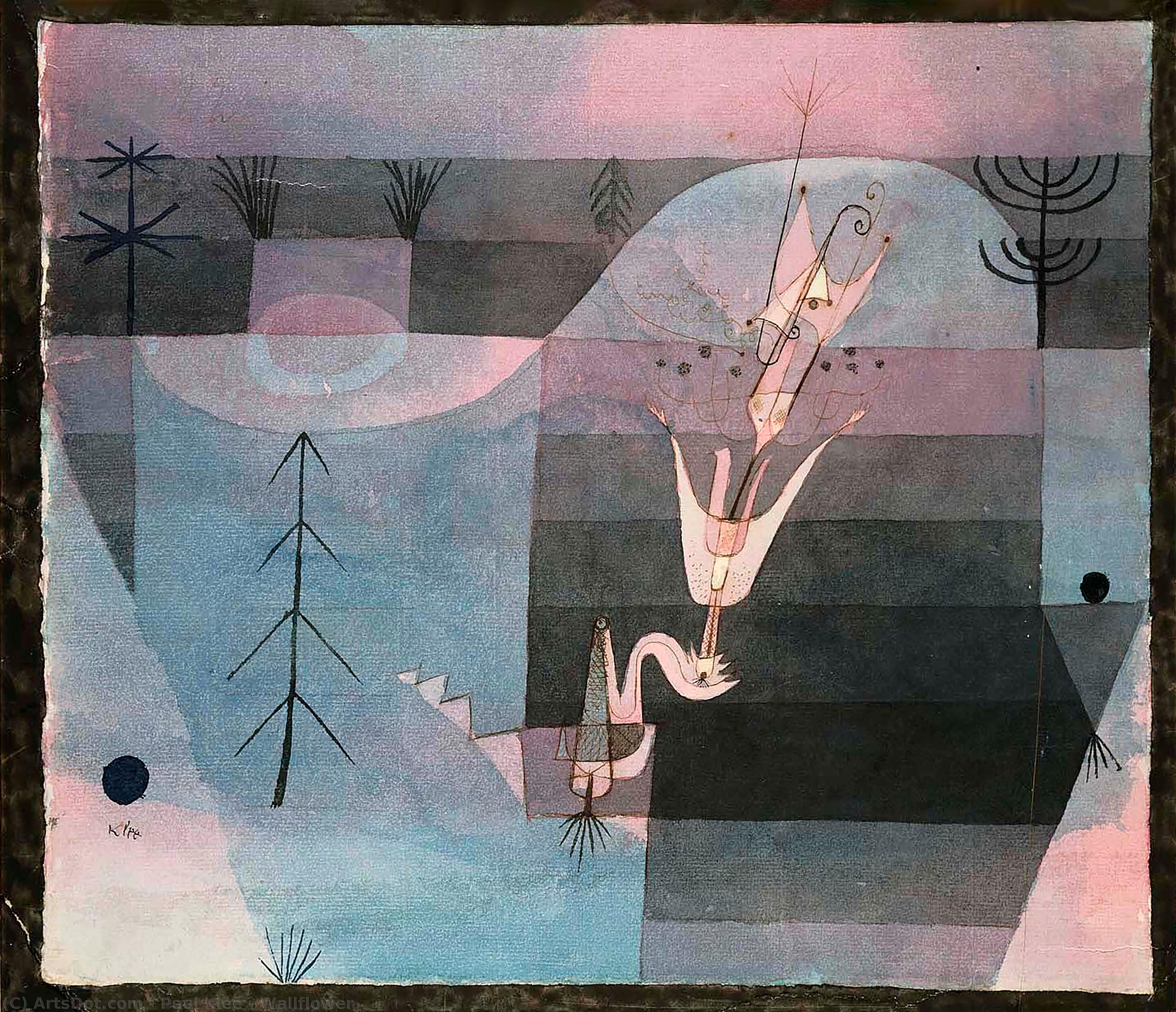 WikiOO.org - Encyclopedia of Fine Arts - Maalaus, taideteos Paul Klee - Wallflower