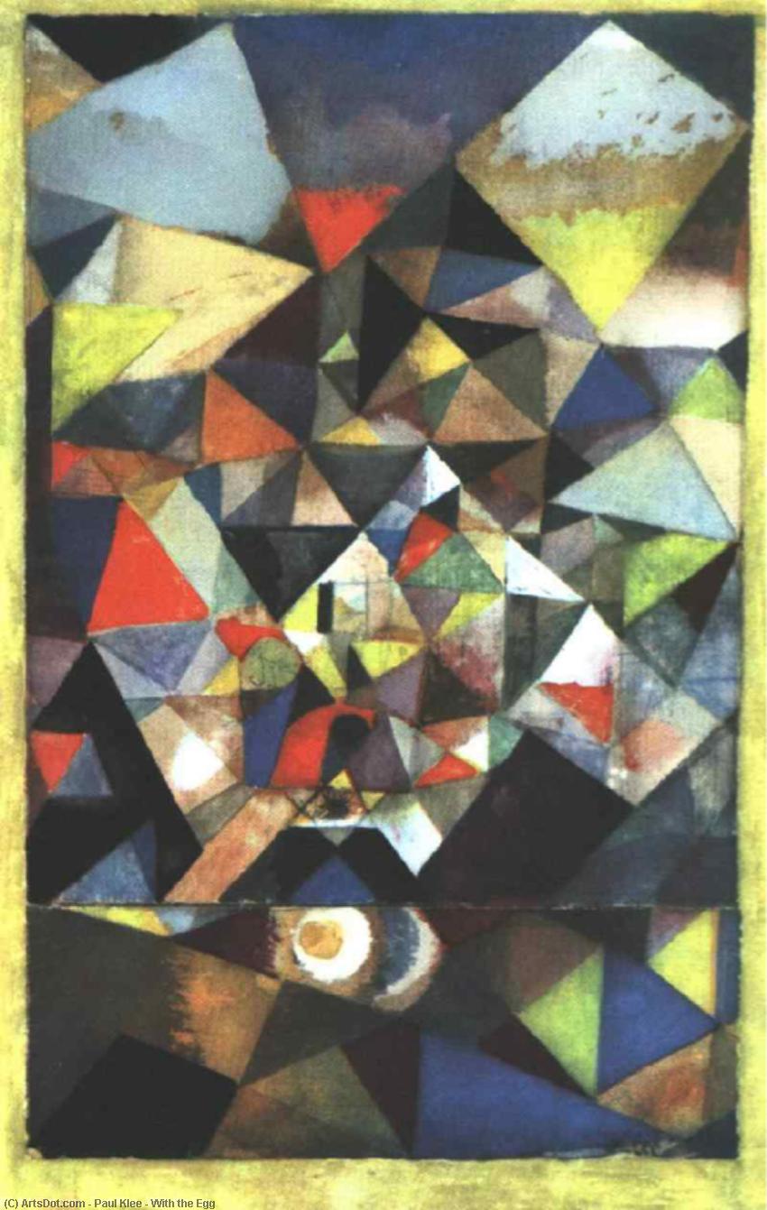 Wikoo.org - موسوعة الفنون الجميلة - اللوحة، العمل الفني Paul Klee - With the Egg