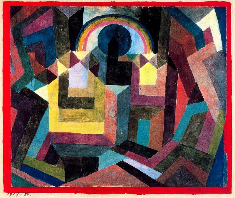 Wikioo.org - Bách khoa toàn thư về mỹ thuật - Vẽ tranh, Tác phẩm nghệ thuật Paul Klee - With the Rainbow