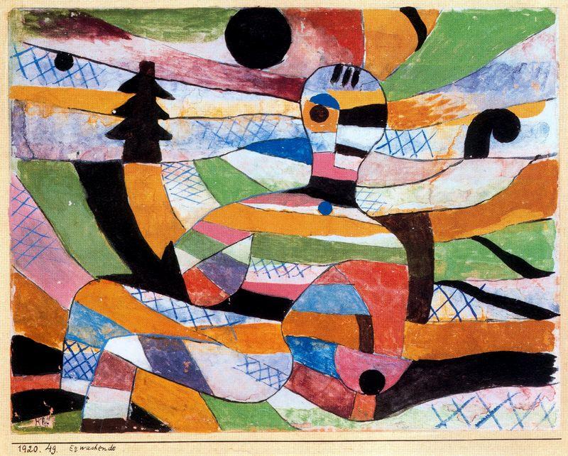 WikiOO.org - Encyclopedia of Fine Arts - Malba, Artwork Paul Klee - Woman Awakening