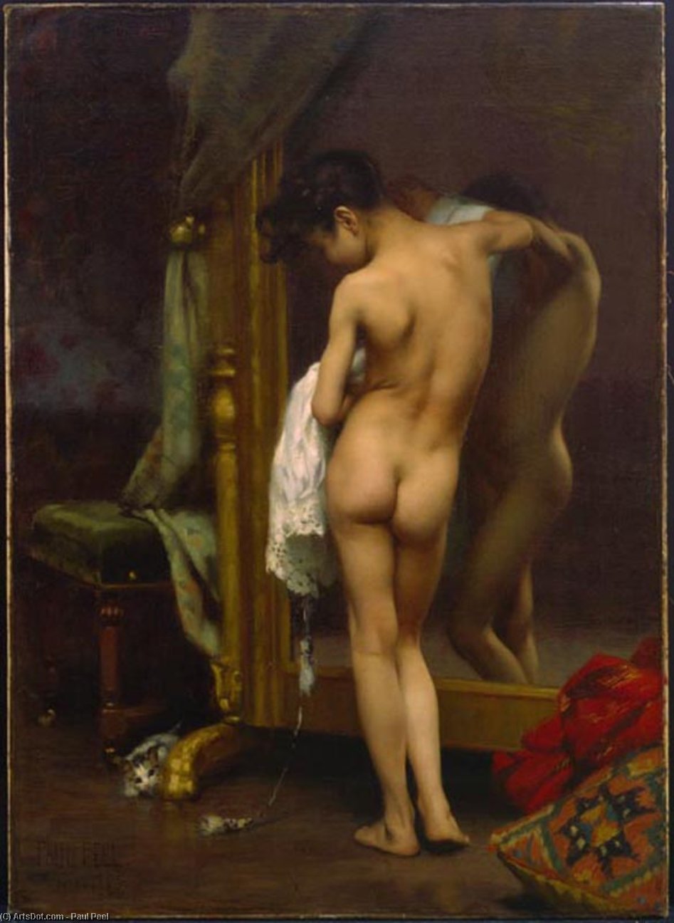 Wikioo.org – L'Encyclopédie des Beaux Arts - Peinture, Oeuvre de Paul Peel - a vénitien baigneur