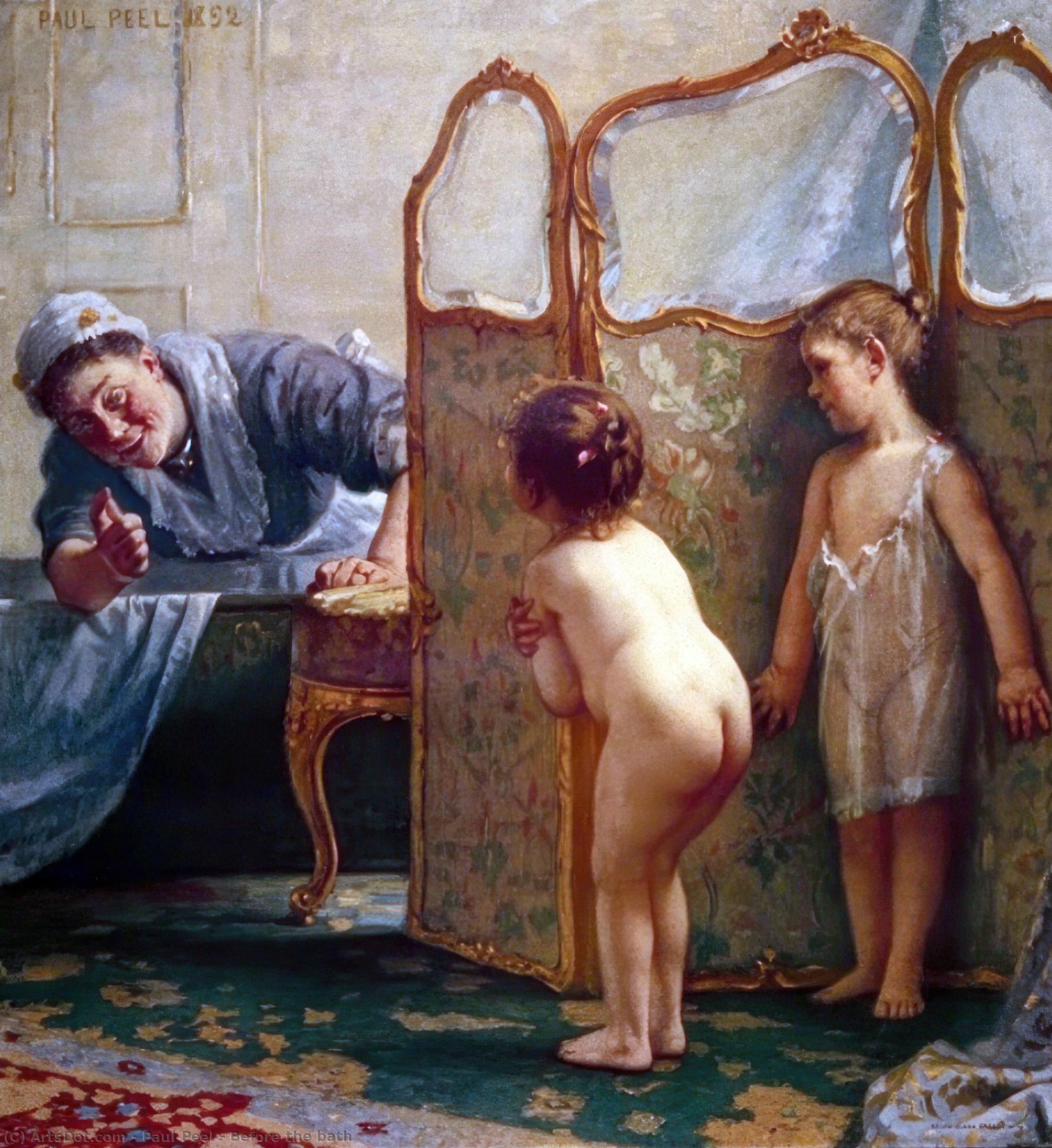 WikiOO.org - Εγκυκλοπαίδεια Καλών Τεχνών - Ζωγραφική, έργα τέχνης Paul Peel - Before the bath
