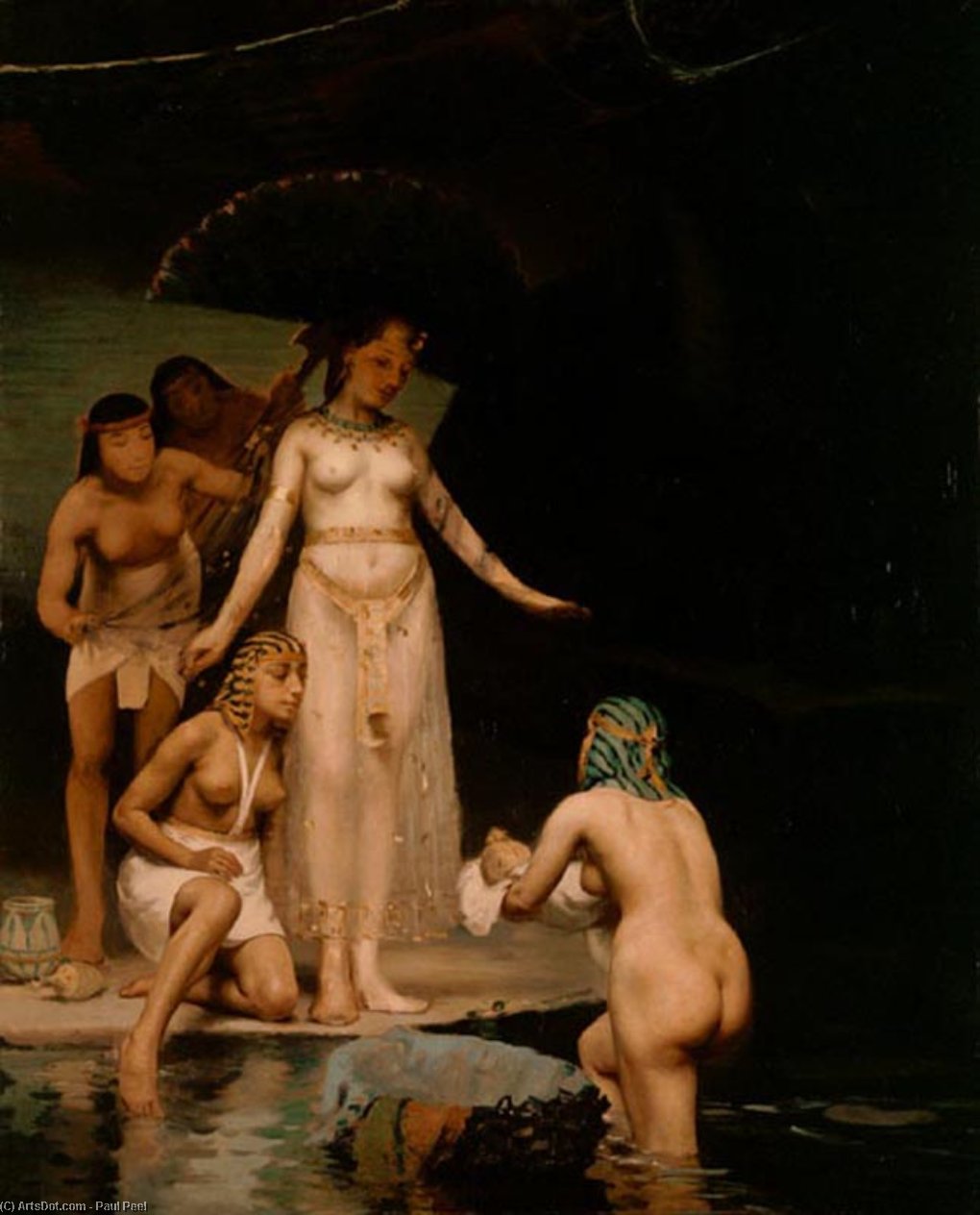 WikiOO.org - Encyclopedia of Fine Arts - Maleri, Artwork Paul Peel - The Discovery of Moses