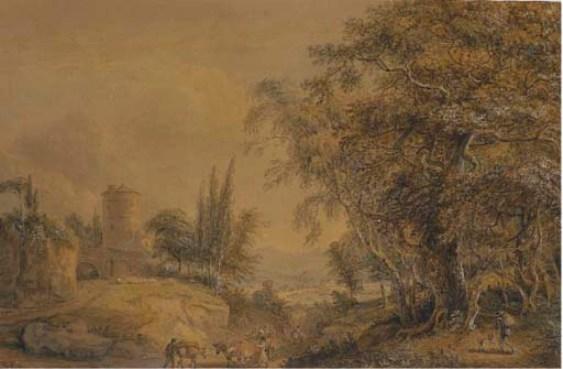 Wikioo.org - The Encyclopedia of Fine Arts - Painting, Artwork by Paul Sandby - A rural landscape