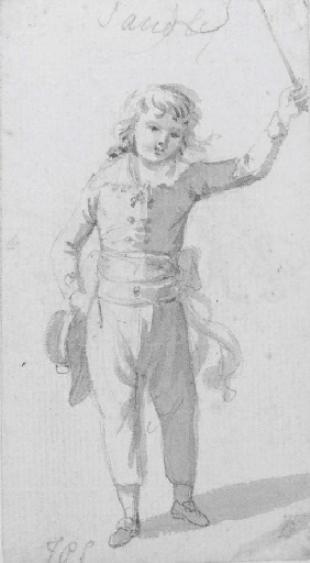 Wikioo.org - The Encyclopedia of Fine Arts - Painting, Artwork by Paul Sandby - Boy with a whip