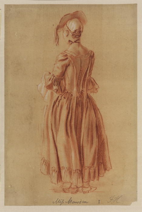 Wikioo.org - The Encyclopedia of Fine Arts - Painting, Artwork by Paul Sandby - Miss Marsden - back view