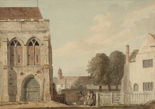 Wikioo.org - The Encyclopedia of Fine Arts - Painting, Artwork by Paul Sandby - Part of the Banqueting Hall of the Royal Palace at Eltham