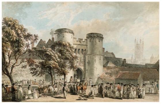 Wikioo.org - The Encyclopedia of Fine Arts - Painting, Artwork by Paul Sandby - St. George's Gate, Canterbury
