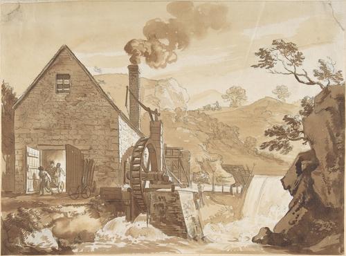 Wikioo.org - The Encyclopedia of Fine Arts - Painting, Artwork by Paul Sandby - The Iron Forge between Dolgelli and Barmouth 1